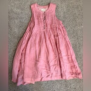 Anthropologie Pink Buttoned Kids Dress